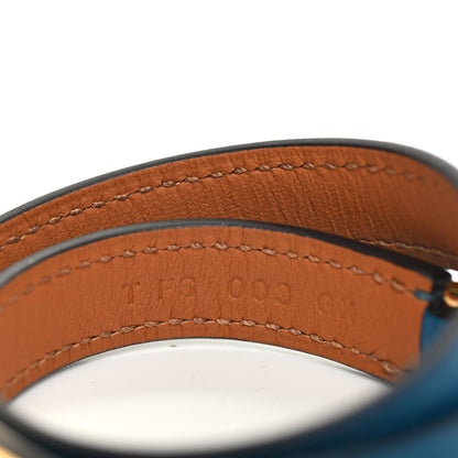 Hermes Epsom Rivale Double Tour Bracelet S Bleu Izmir 5 of 5