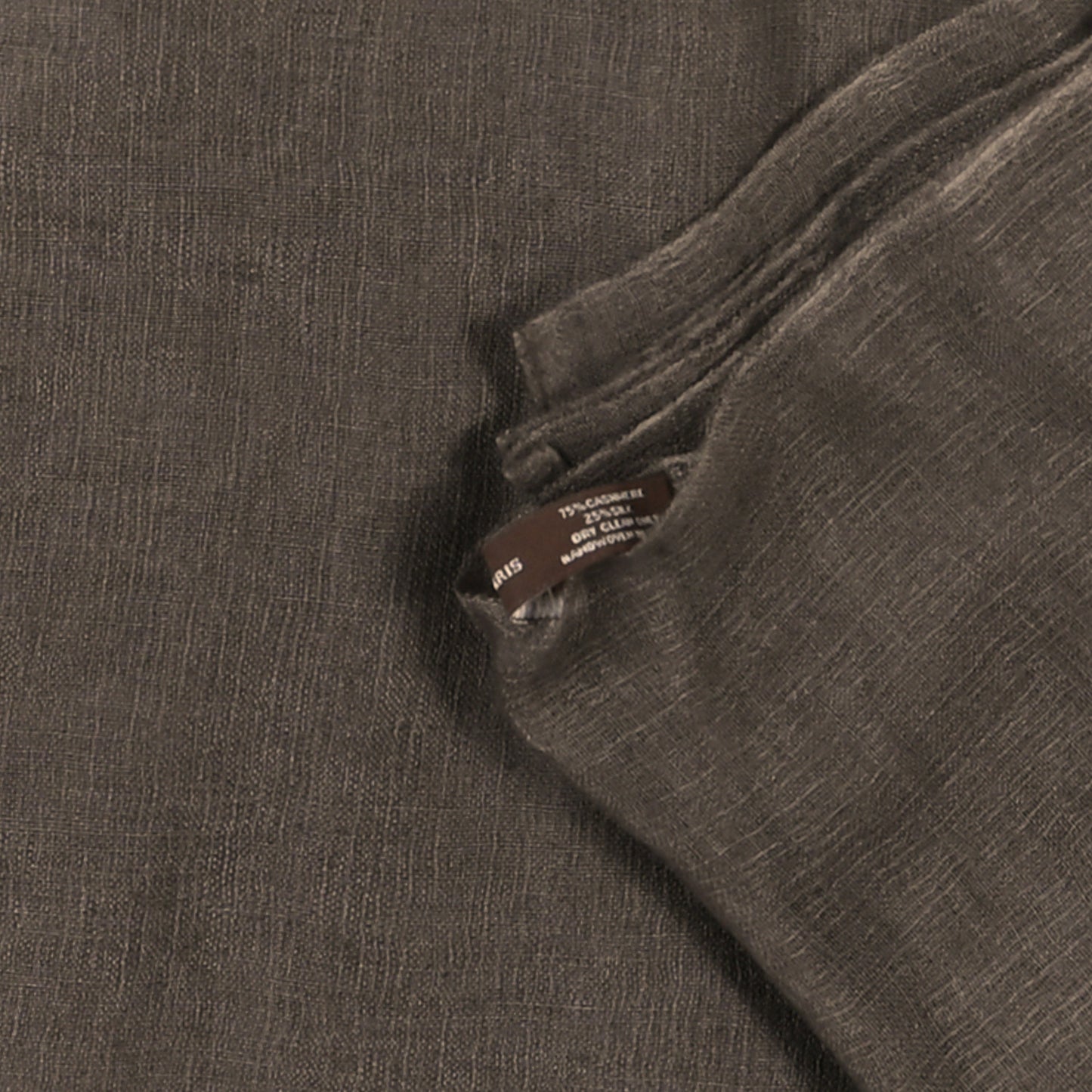 Cashmere Silk Plume Unie Stole Etoupe