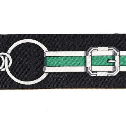 Hermes Silk Grand Tralala Twilly Miel Black Multicolor 3 of 4