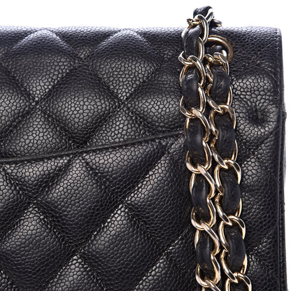 Chanel Caviar Quilted Jumbo Double Flap Black 17 of 24