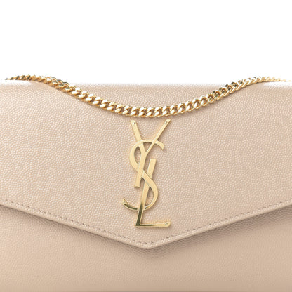 Saint Laurent Grain De Poudre Monogram Uptown Chain Wallet Dark Latte 11 of 12