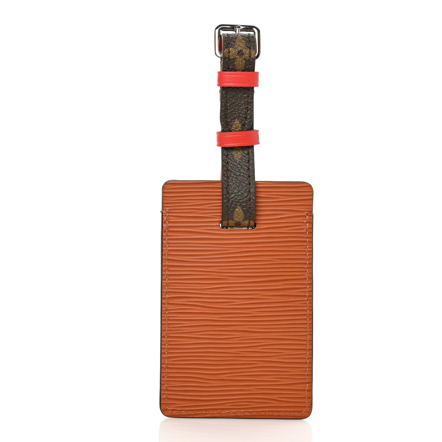 Monogram Epi Luggage Tag Brown Grey