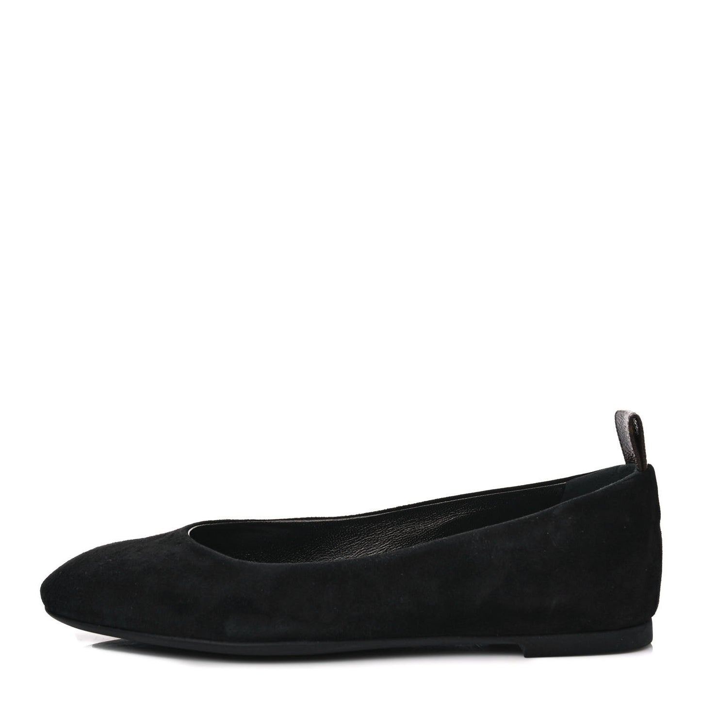 Suede Monogram Uniformes Ballet Flats 37.5 Black