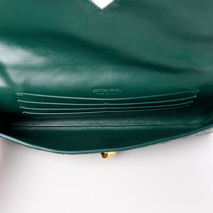 Bottega Veneta Nappa Intrecciato Long Andiamo Top Handle Clutch Emerald Green 5 of 10