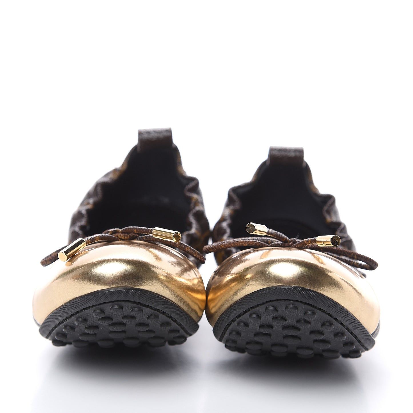 Monogram Flirty Ballet Flats 38.5 Gold
