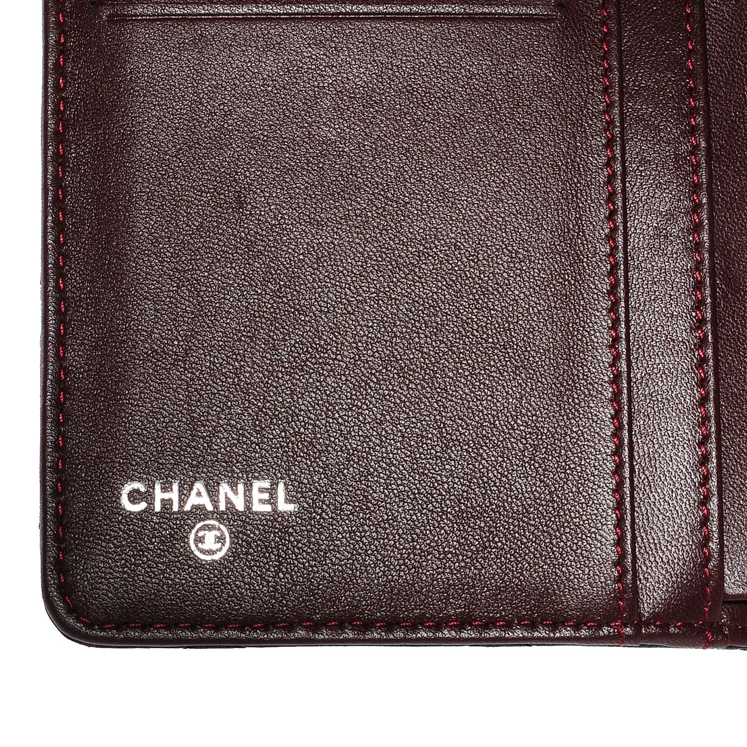Chanel Lambskin Quilted Large Zip Pocket Wallet Black 8 of 10