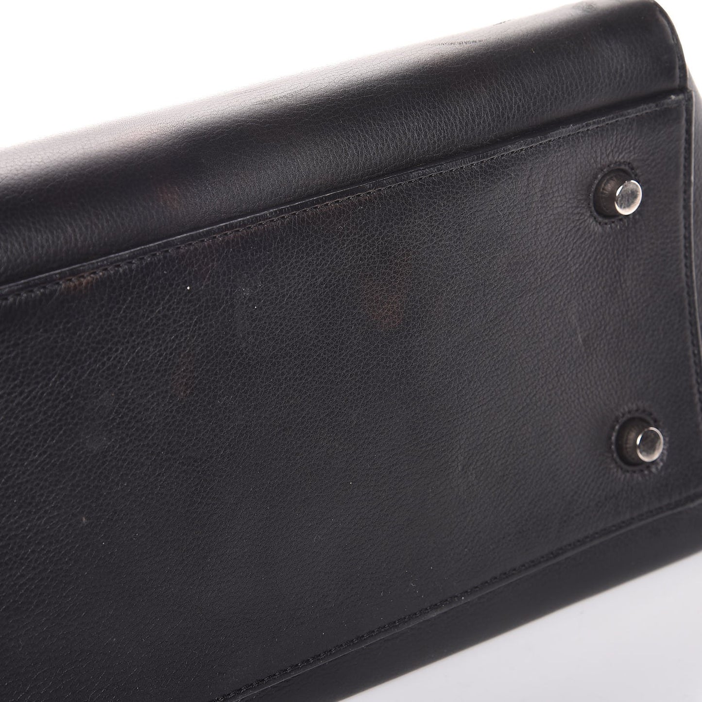 Grained Calfskin Medium Edge Shoulder Bag Black