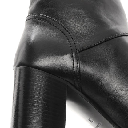 Chanel Calfskin Knit CC Short Boots 36 Black 10 of 11