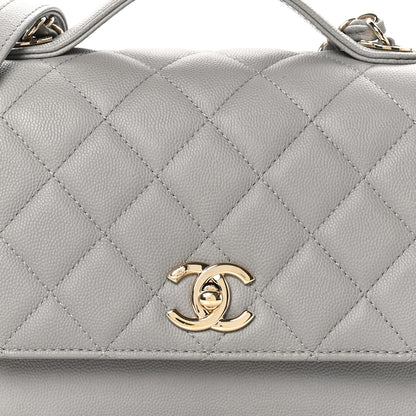 Chanel Caviar Quilted Medium Business Affinity Flap Grey 8 of 10