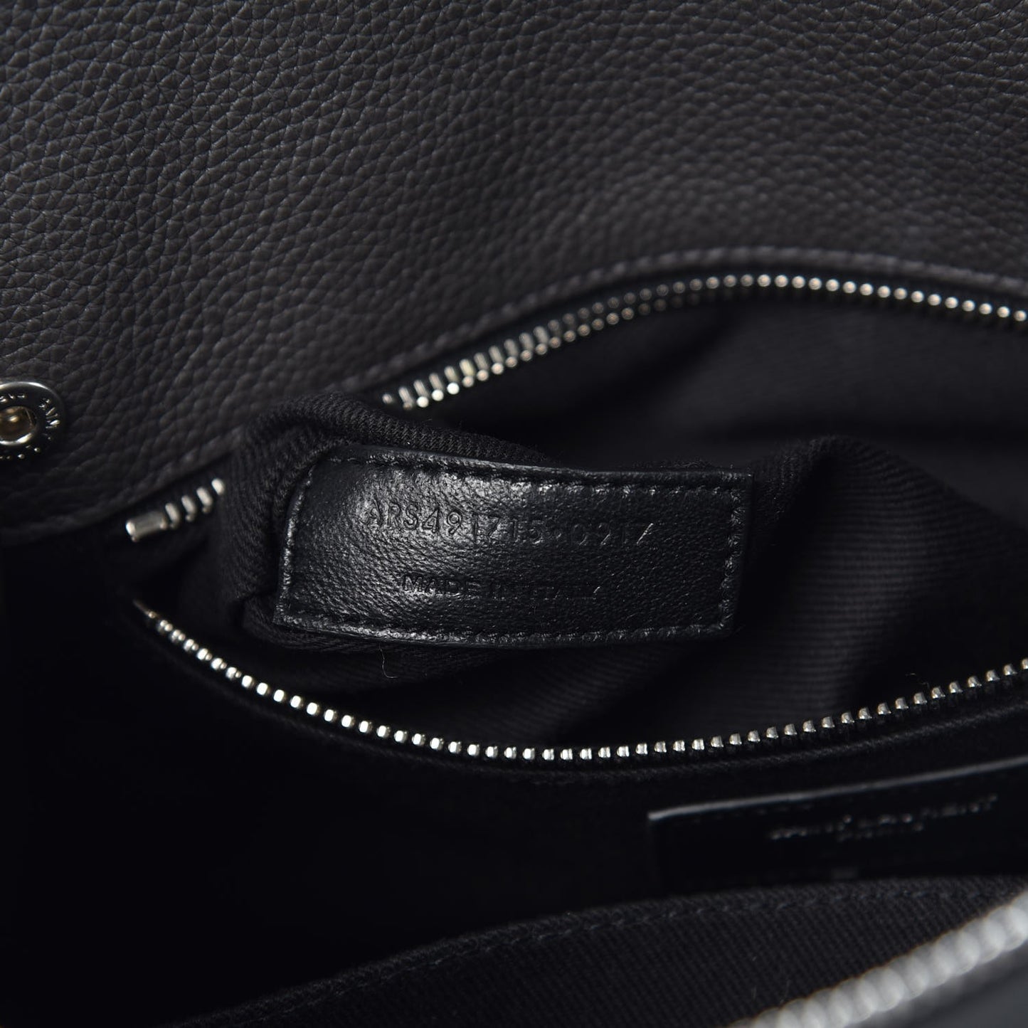 Grained Calfskin Baby Supple Sac De Jour Asphalt