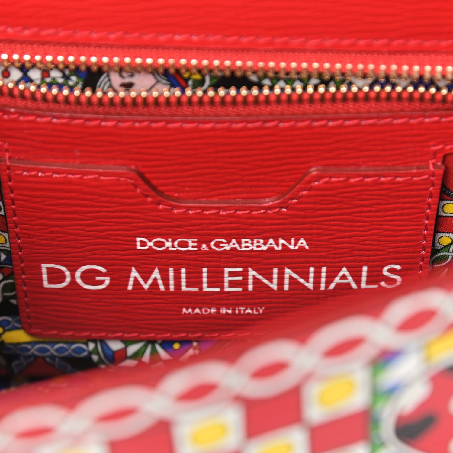Dolce & Gabbana Dauphine Crystal Embellished Queen of Hearts Print Milennials Shoulder Bag Multicolor 6 of 9