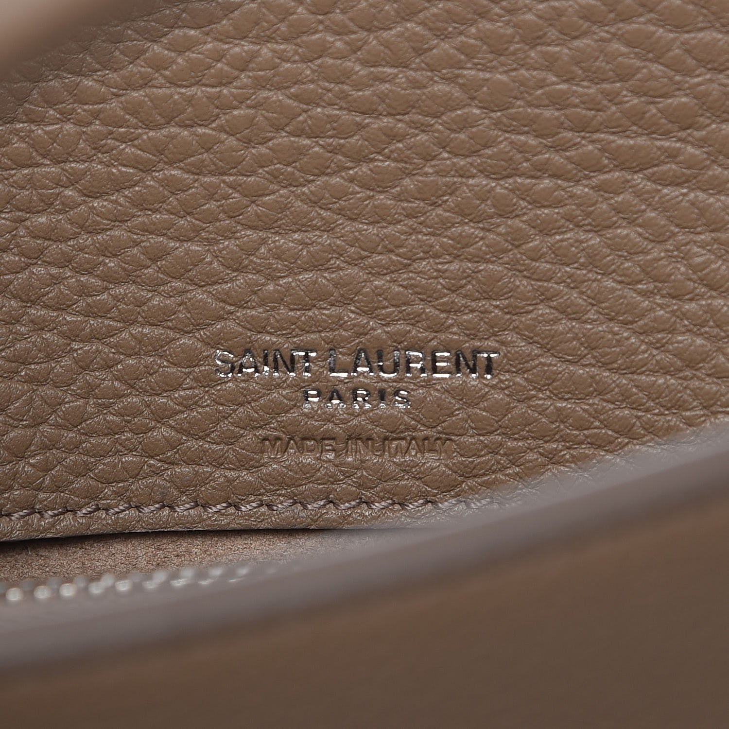Saint Laurent Grained Calfskin Baby Sac De Jour Souple Taupe 6 of 6