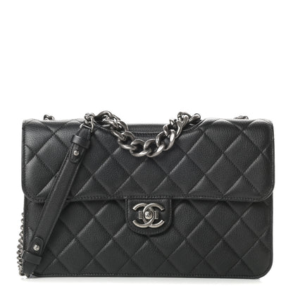 Chanel Goatskin Quilted Large Perfect Edge Flap Black 1 of 14