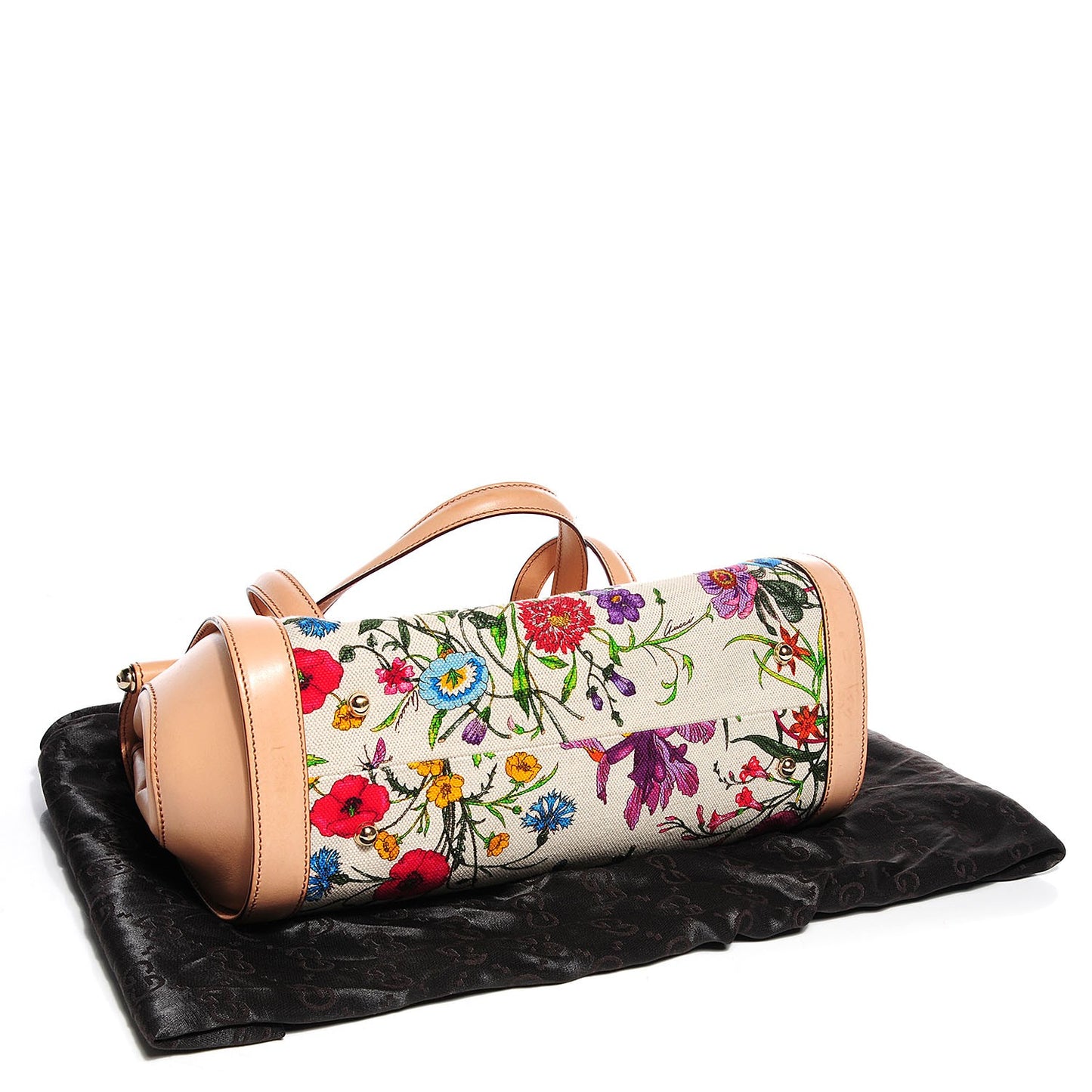 Canvas Flora Floral Bamboo Bullet Satchel