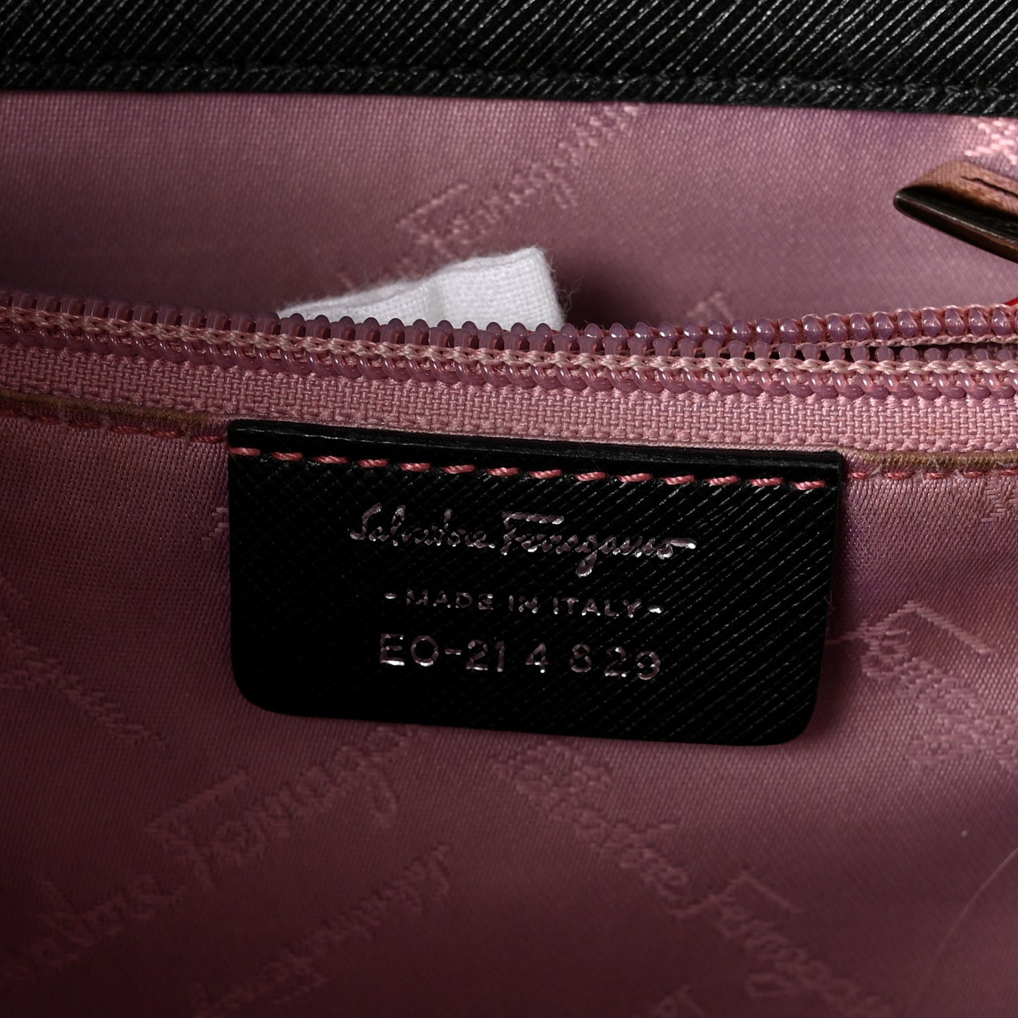 Calfskin Gancini 2-Way Top Handle Bag Black