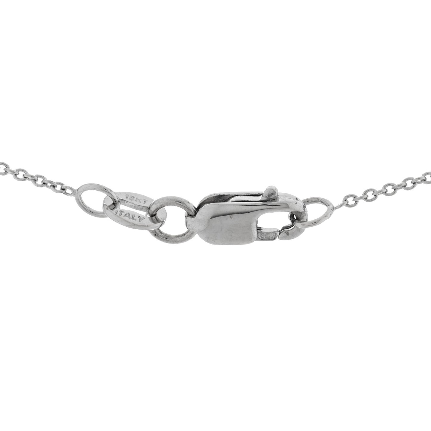18K White Gold Diamond Tiny Treasures Baby Cross Pendant Necklace