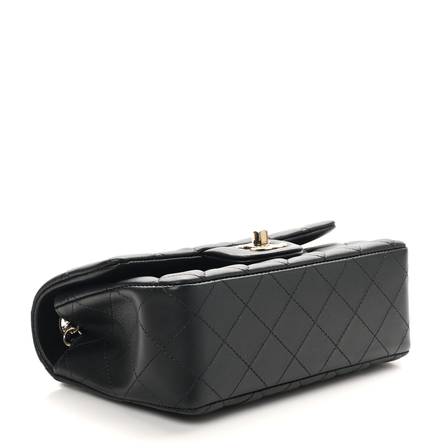 Chanel Lambskin Quilted Mini Rectangular Flap Black 4 of 11