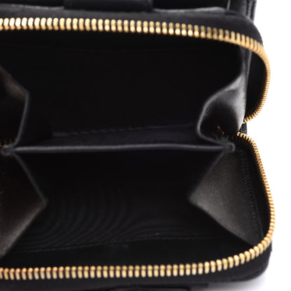 Prada Saffiano Compact Bow Zip Around Wallet Black 11 of 15