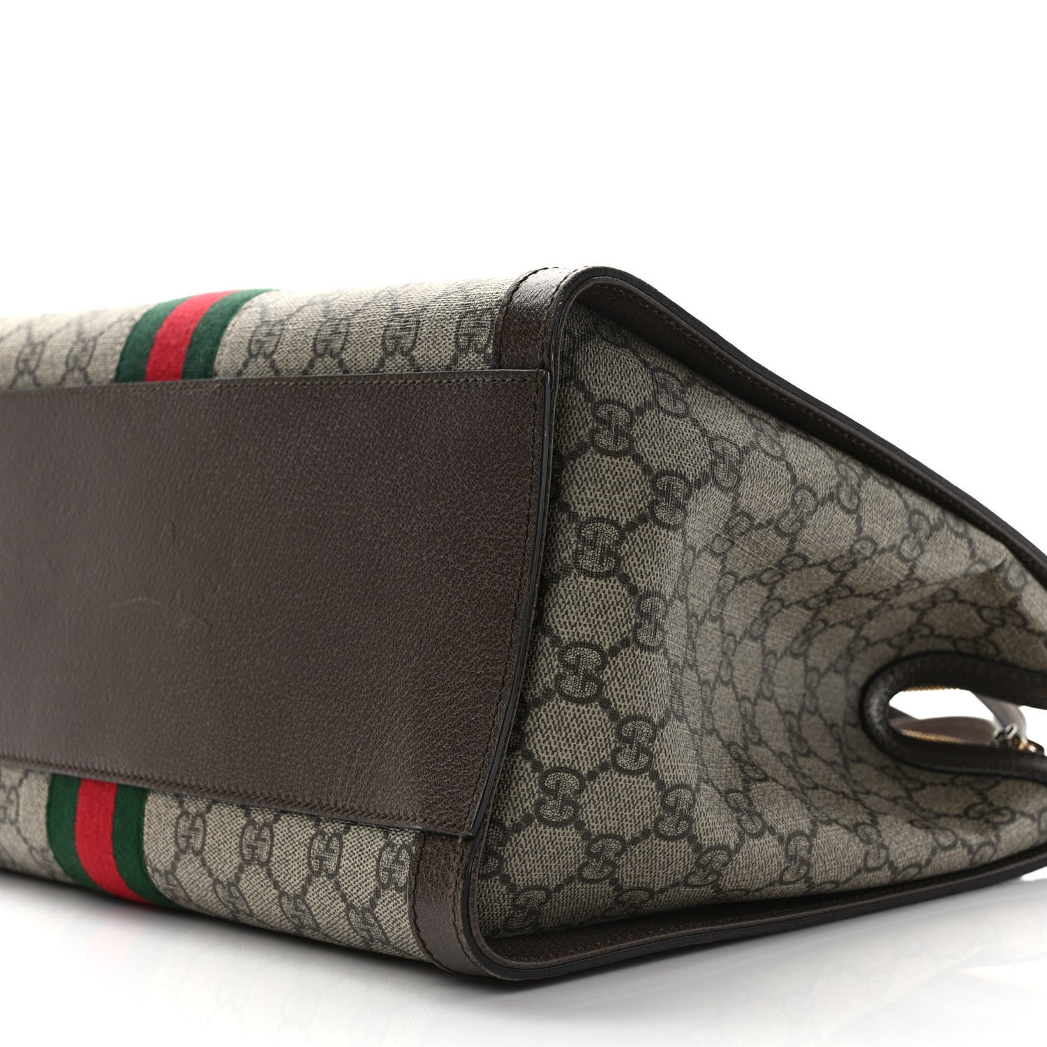 Gucci GG Supreme Monogram Web Medium Ophidia Tote Bag Brown 9 of 11