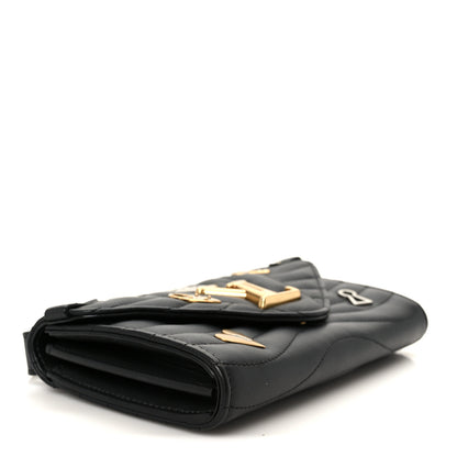 Louis Vuitton Calfskin Love Lock New Wave Long Wallet Black 4 of 8