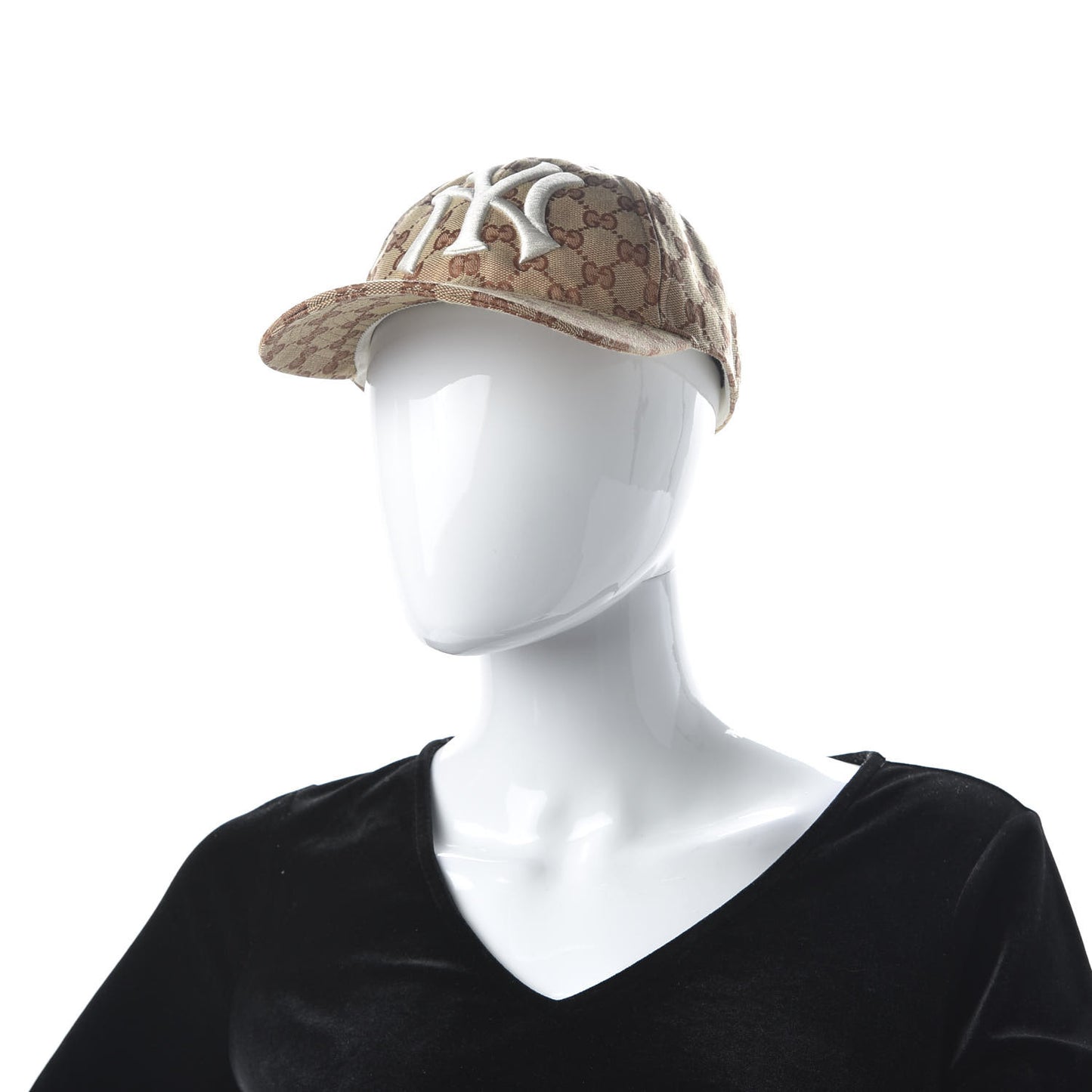 X MLB Monogram NY Yankees Baseball Hat 55-59 Beige Ruggine