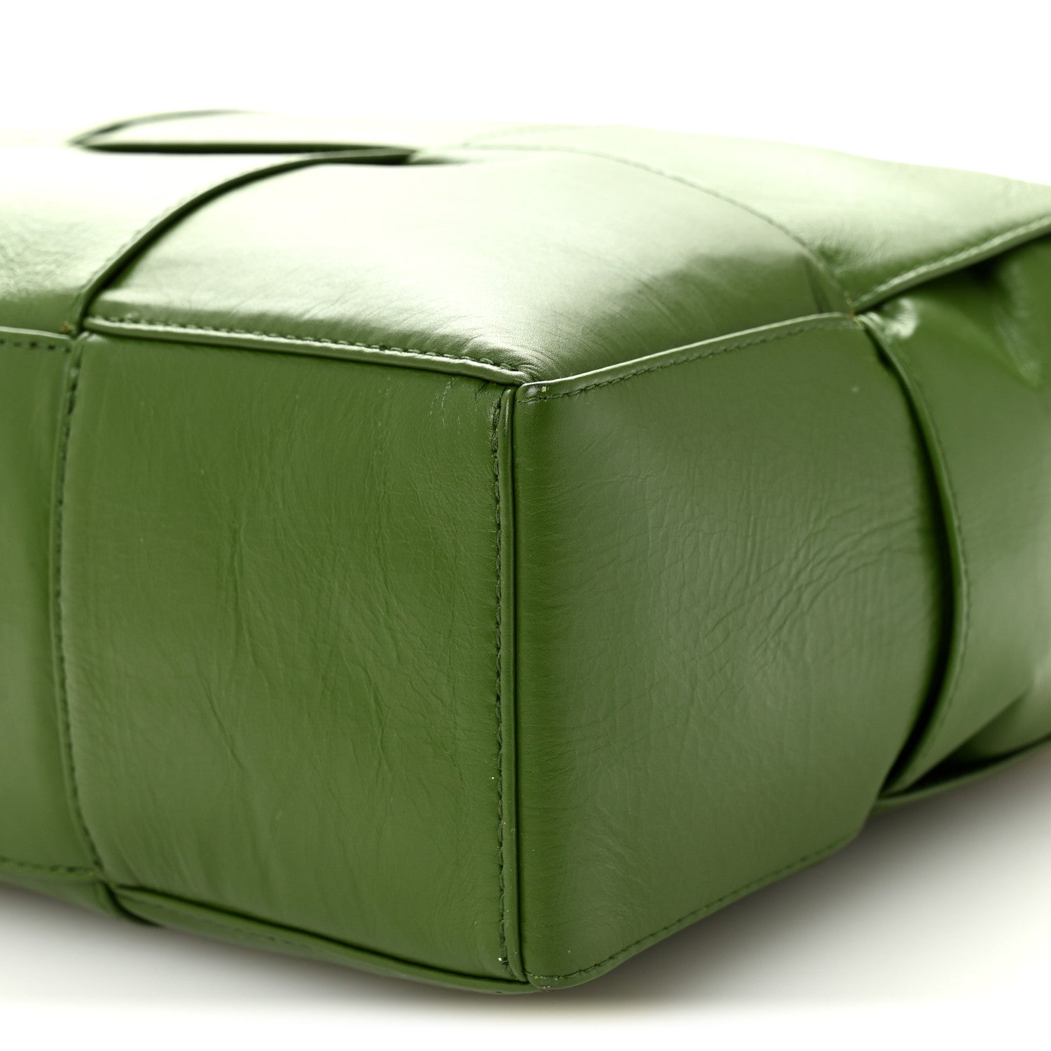 Bottega Veneta Paper Calfskin Maxi Intreccio Medium Arco Camera Bag Avocado 10 of 10