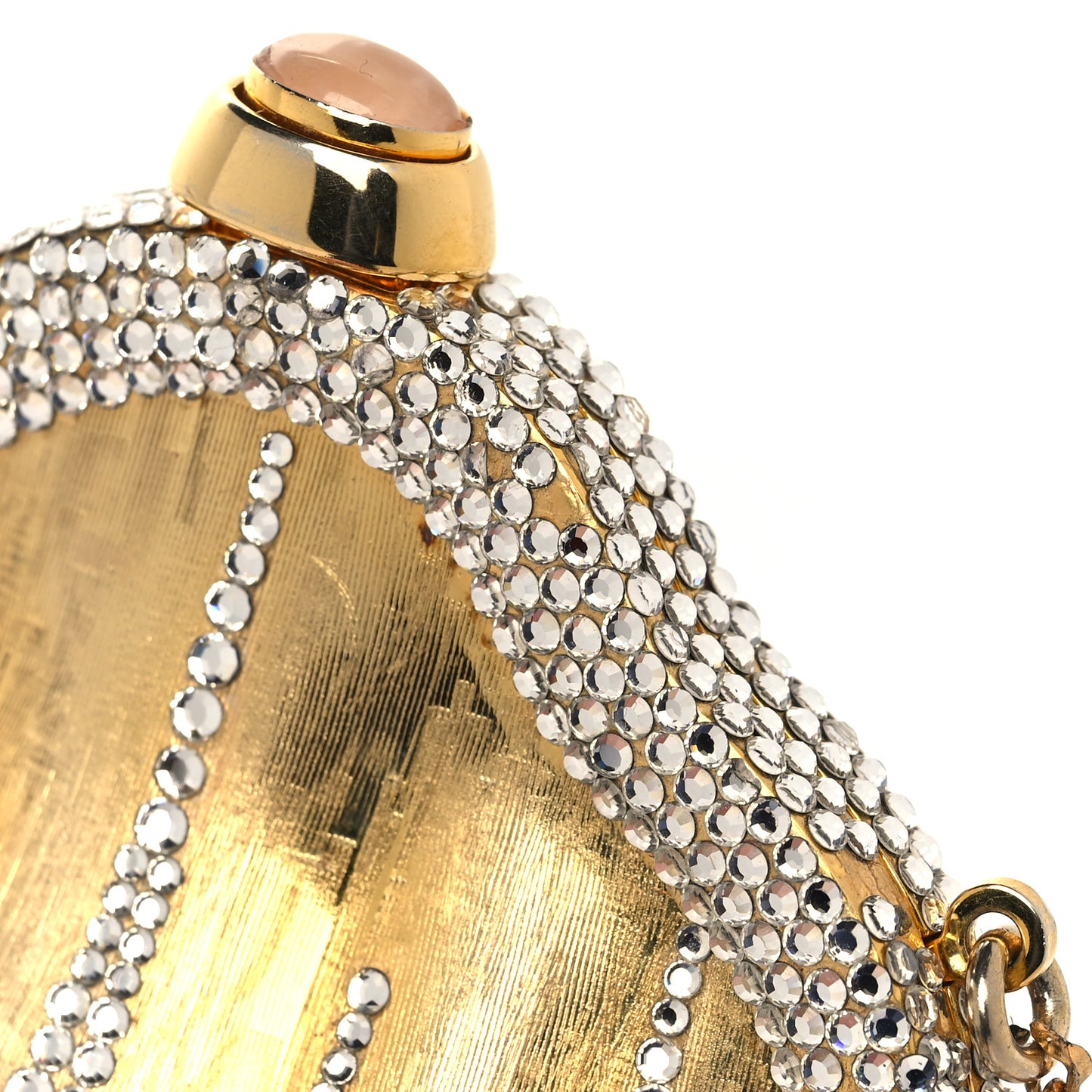 Swarovski Crystal Chatelaine Minaudiere Gold