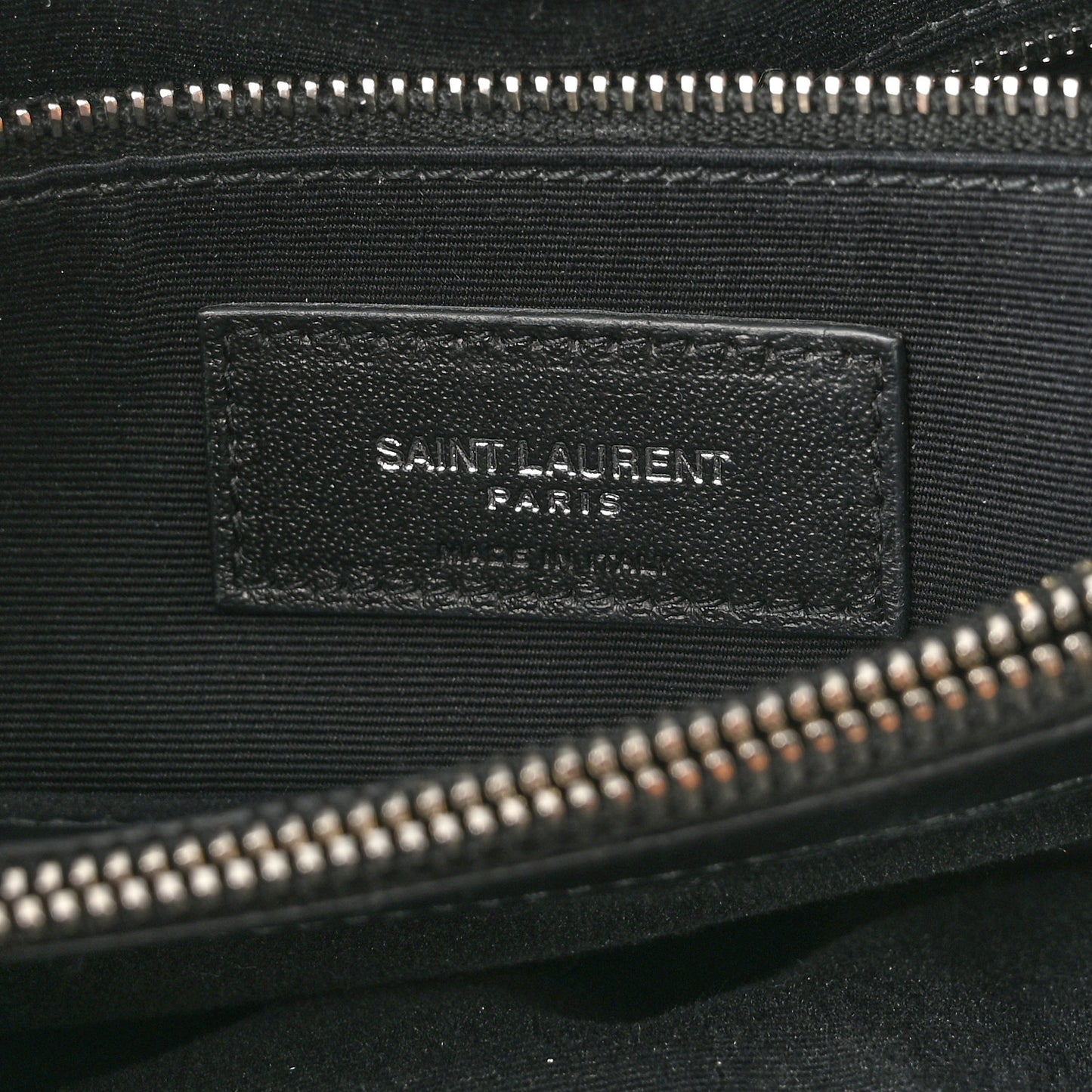 Calfskin Y Quilted Monogram Medium Loulou Chain Satchel Black