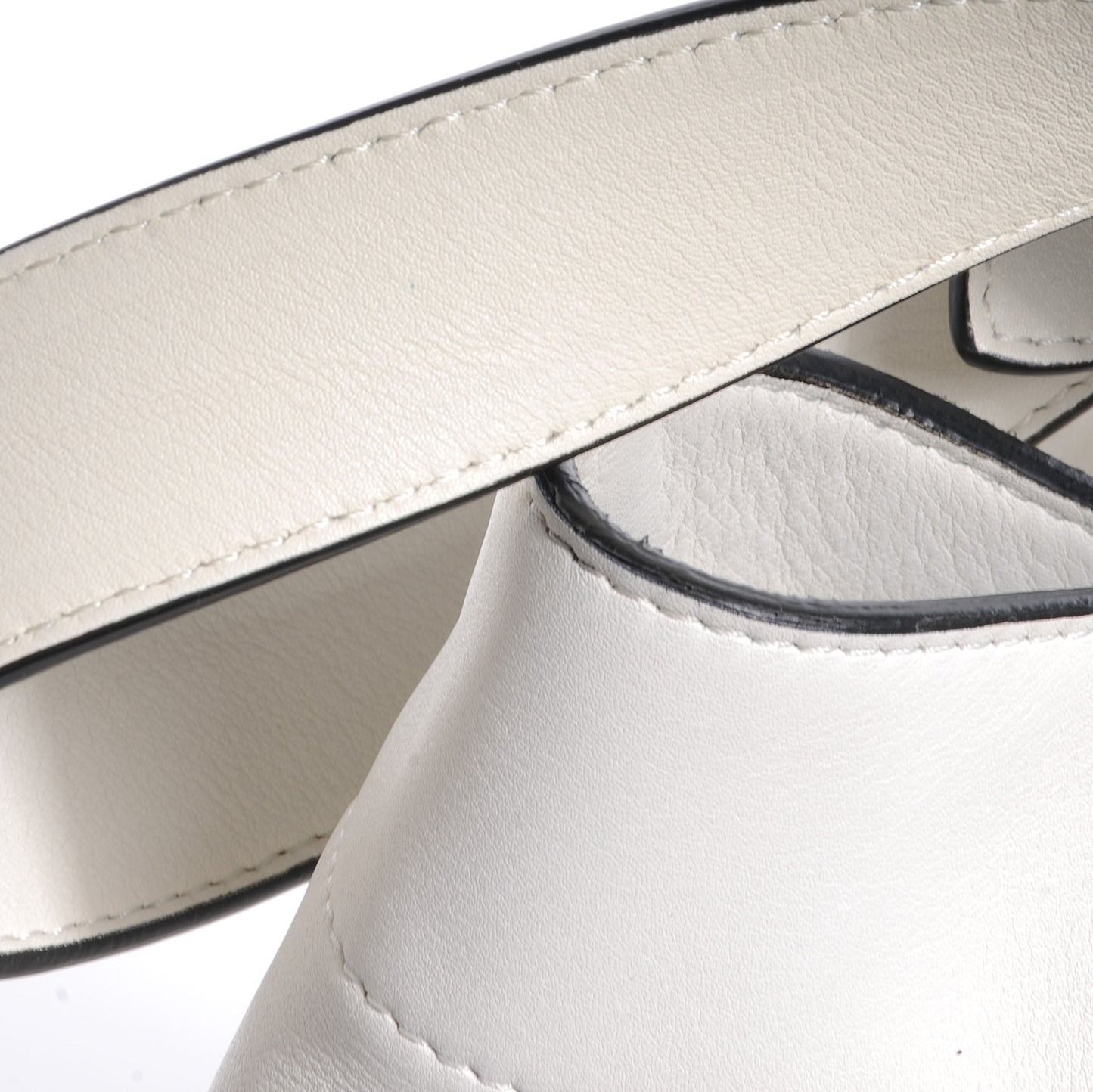 Calfskin Seau Drawstring Tote White