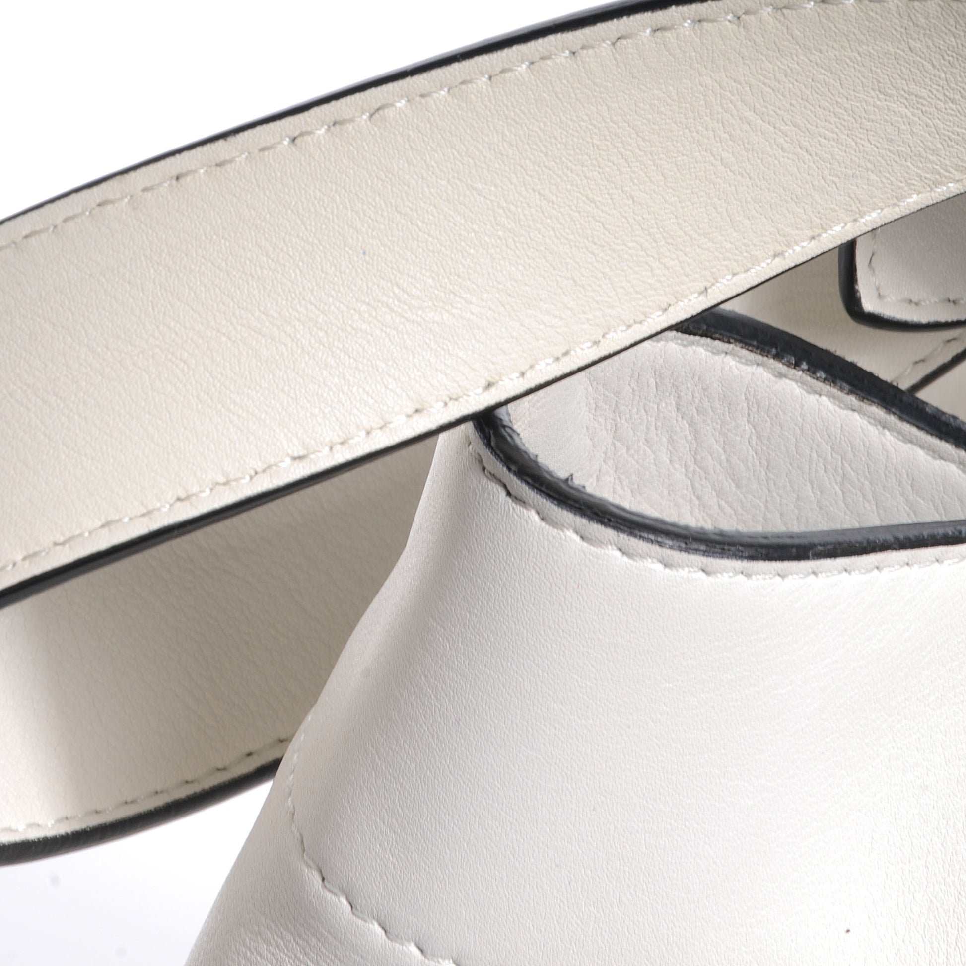 Celine Calfskin Seau Drawstring Tote White 9 of 9