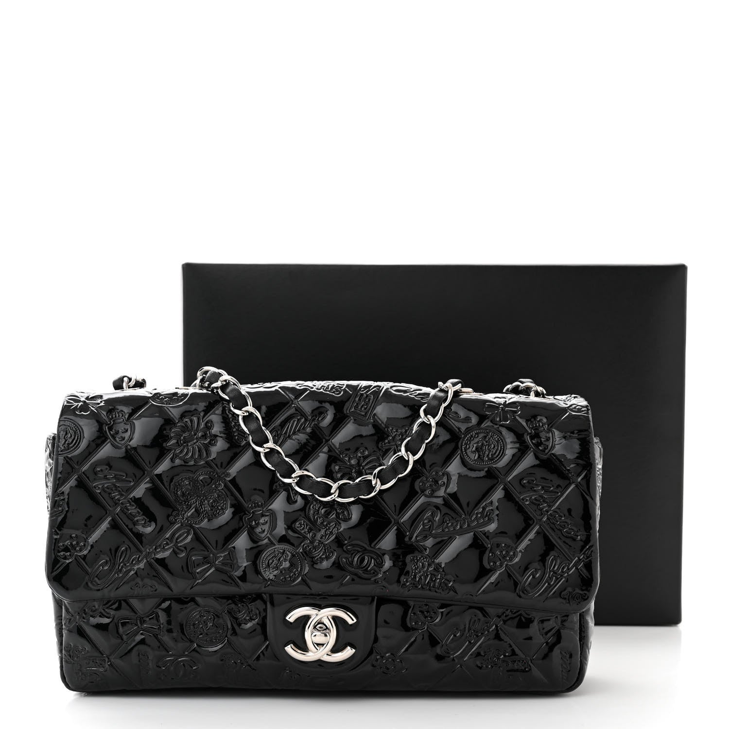 Chanel Patent Medium Lucky Symbols Flap Black 11 of 11