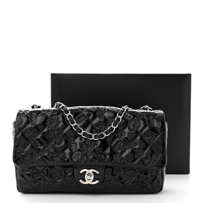 Chanel Patent Medium Lucky Symbols Flap Black 11 of 11