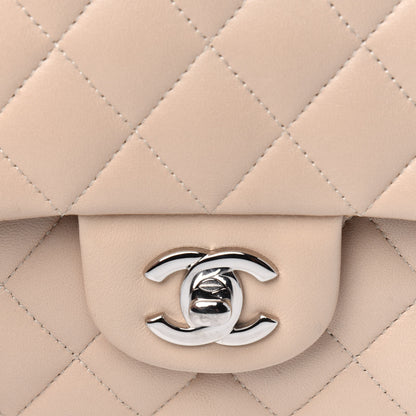Chanel Lambskin Quilted Medium Double Flap Beige 18 of 22