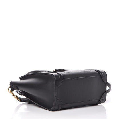 Celine Smooth Calfskin Nano Luggage Black 4 of 7