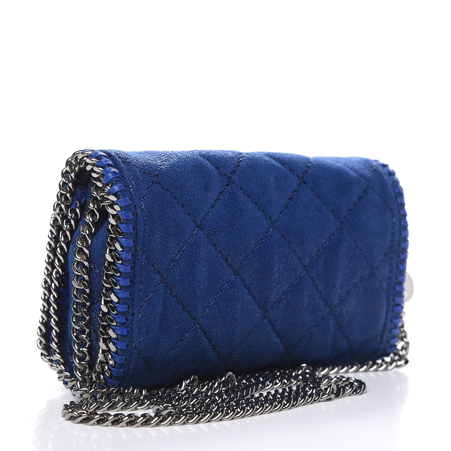 Shaggy Deer Quilted Falabella Crossbody Bag Blue