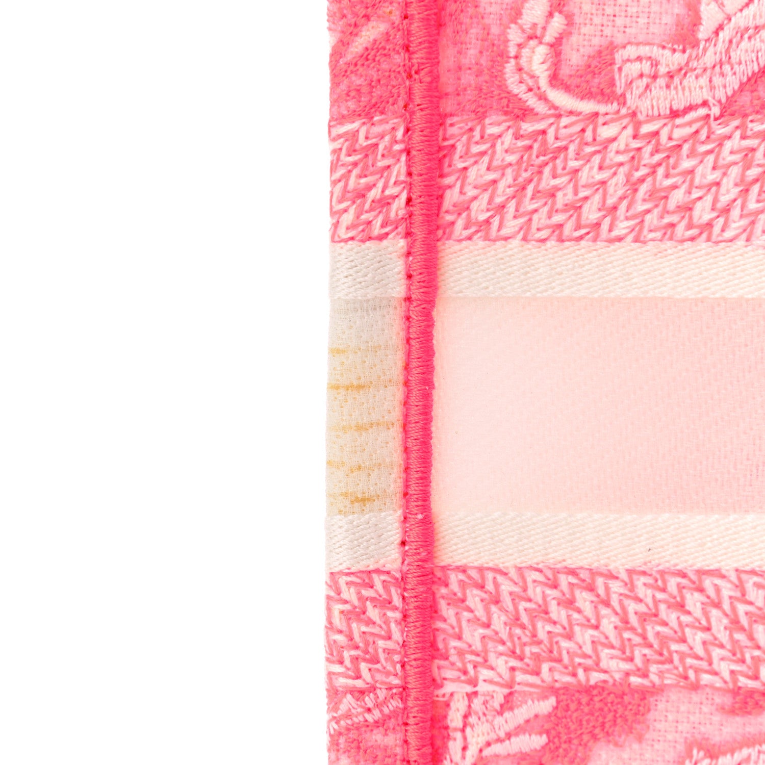 Christian Dior Transparent Canvas Embroidered Small Toile De Jouy Reverse Book Tote Fluorescent Pink 11 of 12