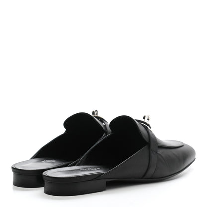 Hermes Goatskin Oz Mules 39.5 Black 4 of 9