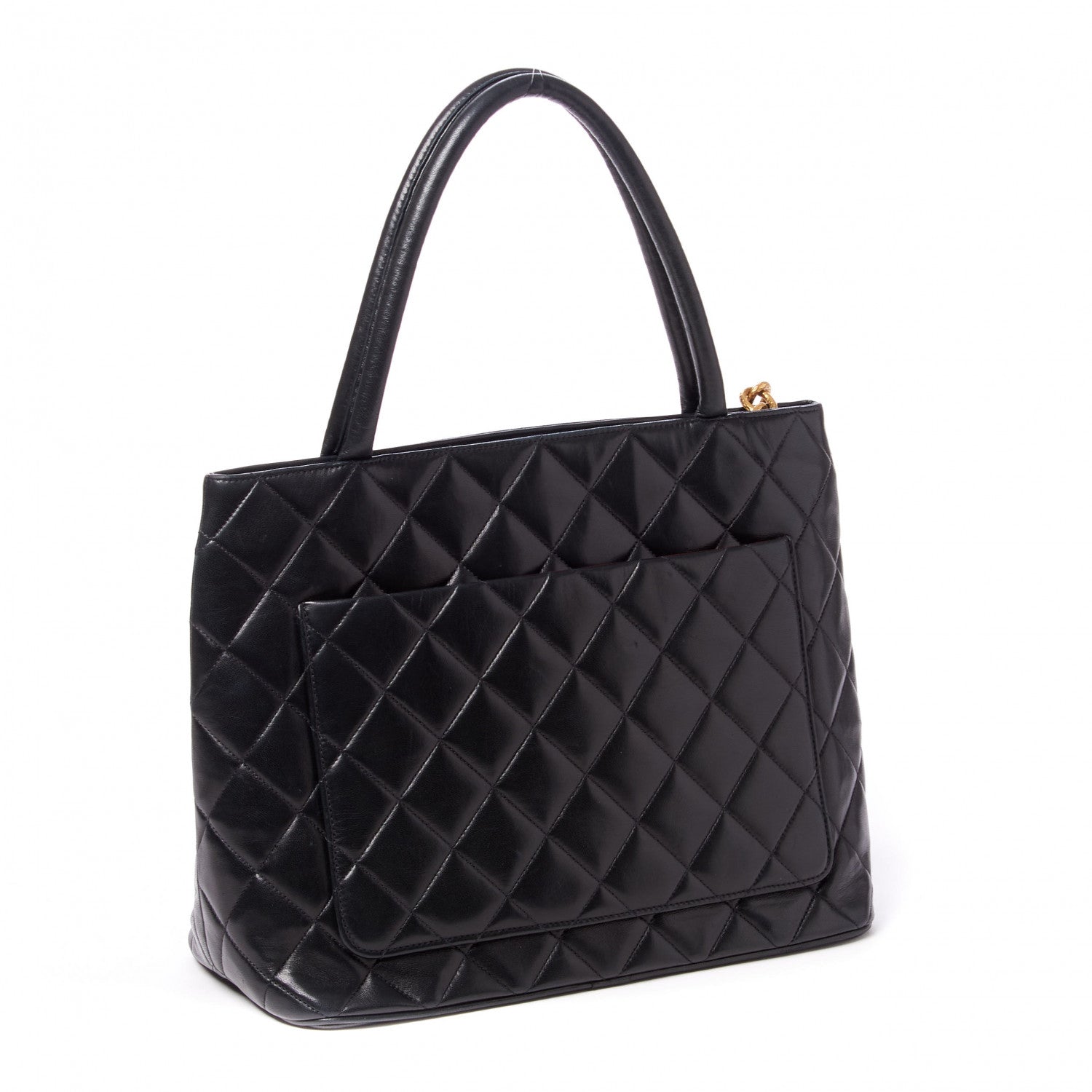 Chanel Lambskin Quilted Medallion Tote Black 2 of 8