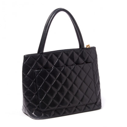 Chanel Lambskin Quilted Medallion Tote Black 2 of 8