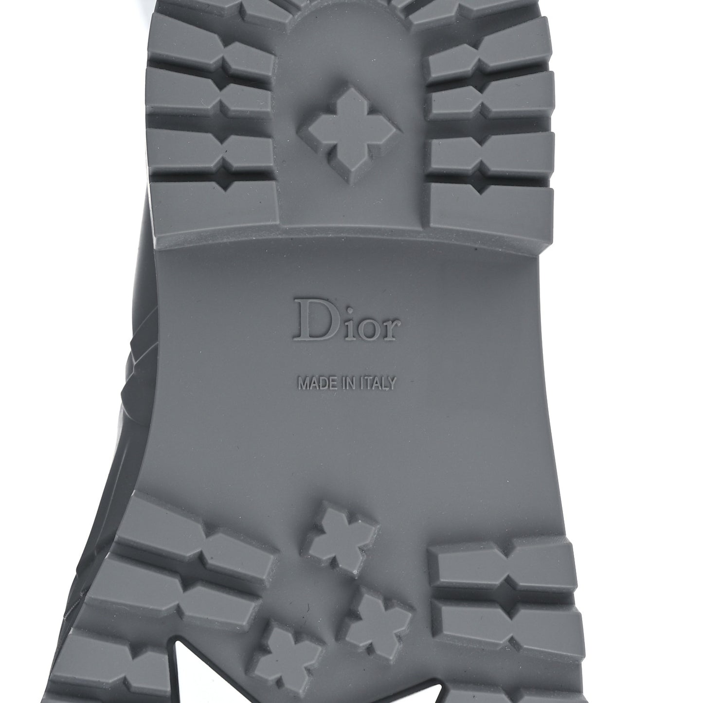 Rubber Diorcamp Low Boots 36 Grey Stone