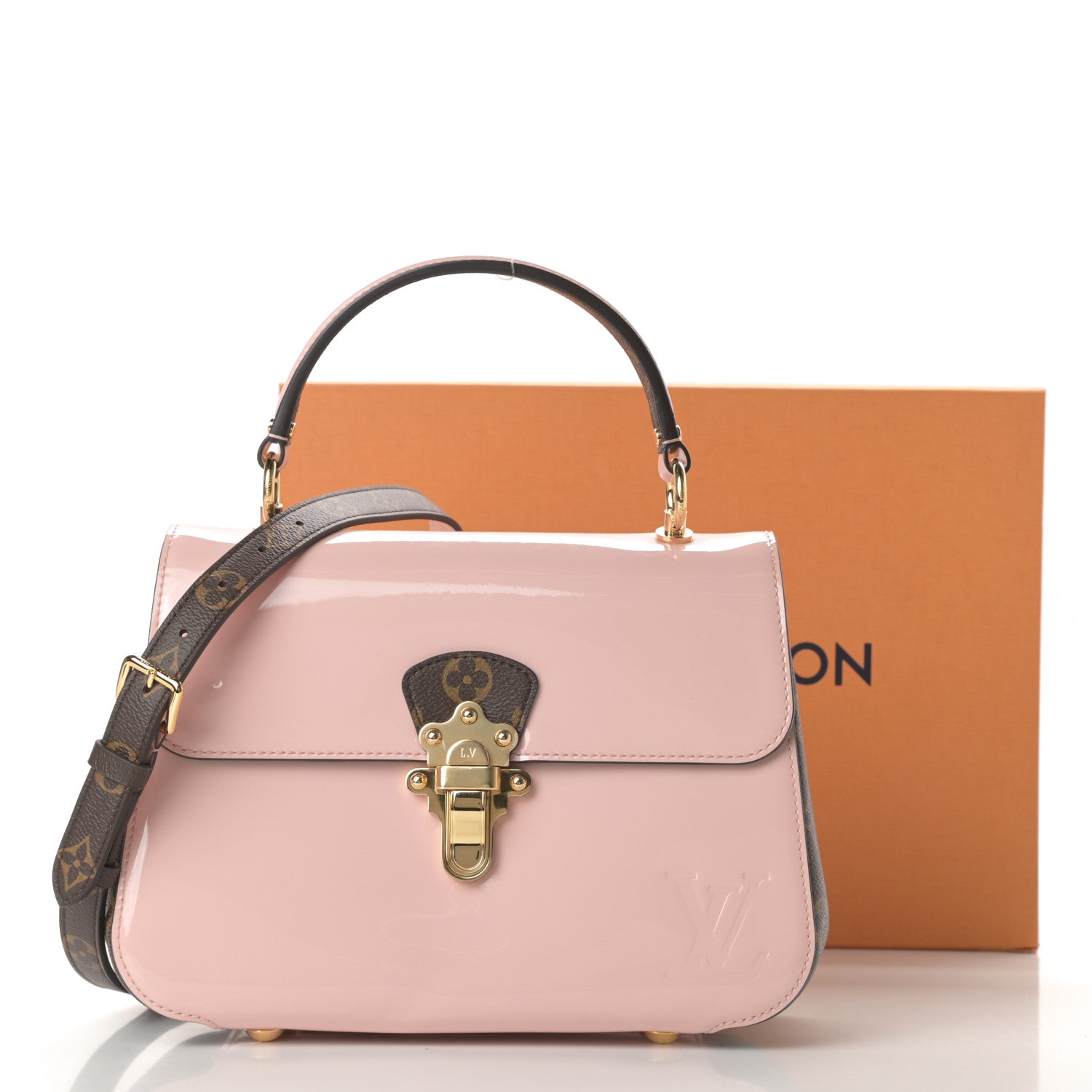 Louis Vuitton Patent Calfskin Monogram Cherrywood PM Rose Ballerine 12 of 12