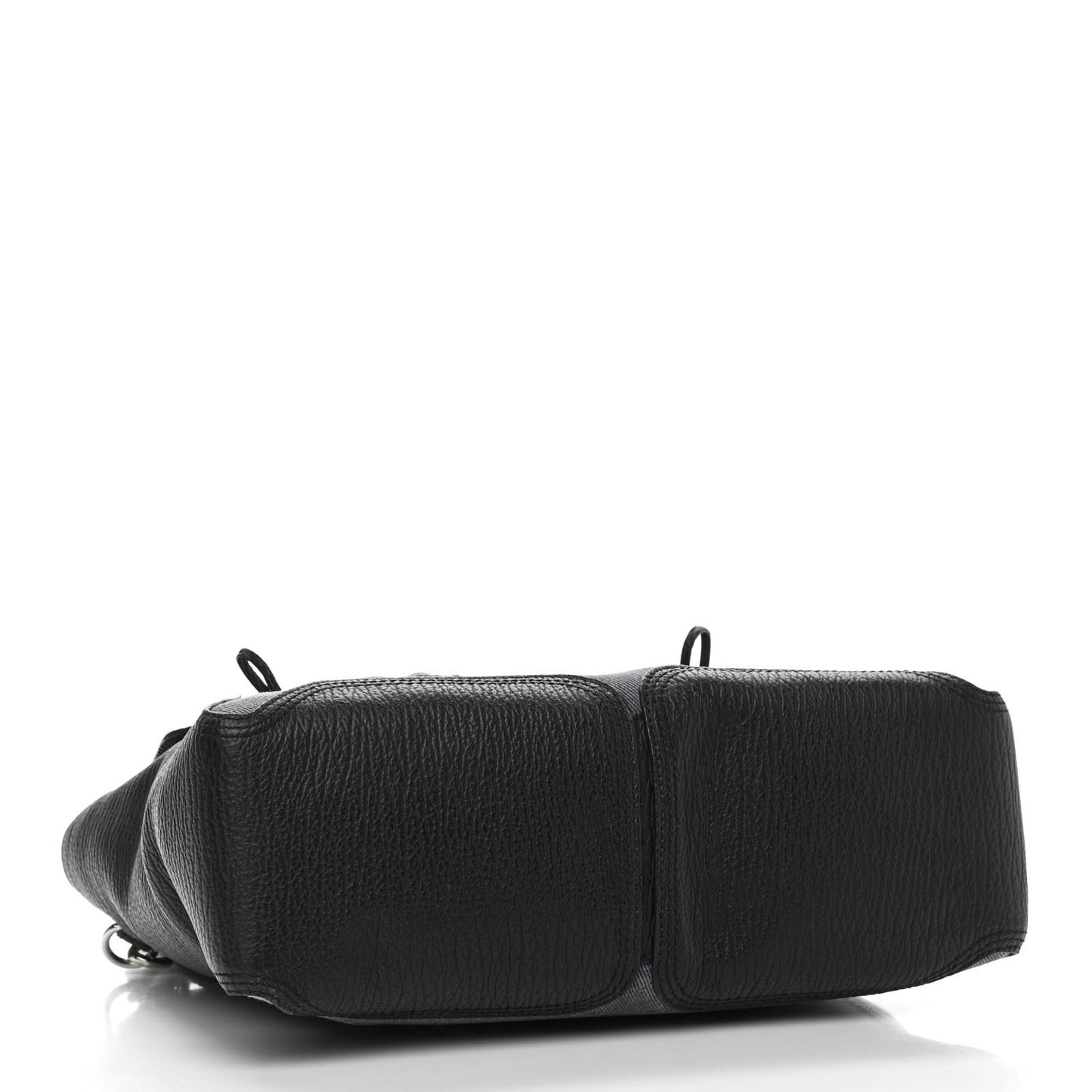 Textured Calfskin Denim Medium Pashli Satchel Black