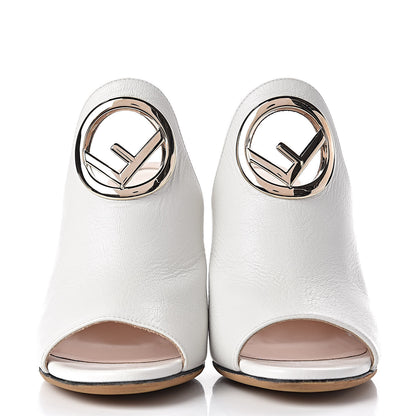 Fendi Calfskin F is 95 Mules 36 White 2 of 8