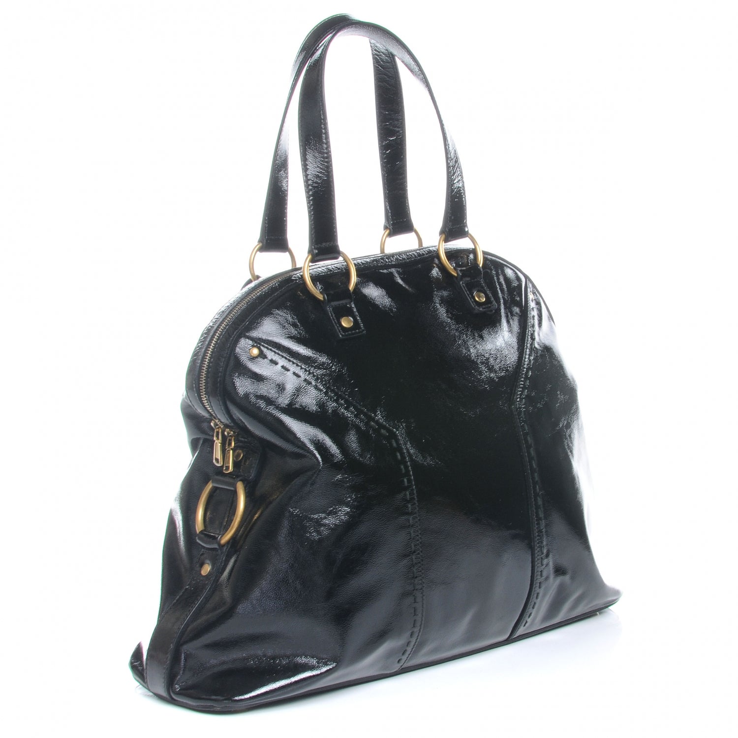 Saint Laurent Patent Oversized MUSE Black 3 of 7