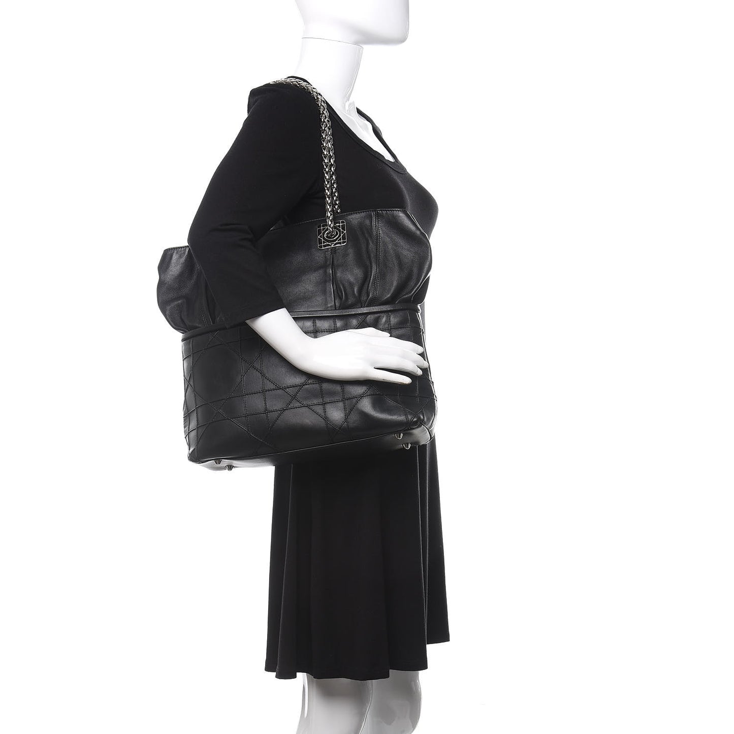 Lambskin Cannage Dior So Dior Tote Black