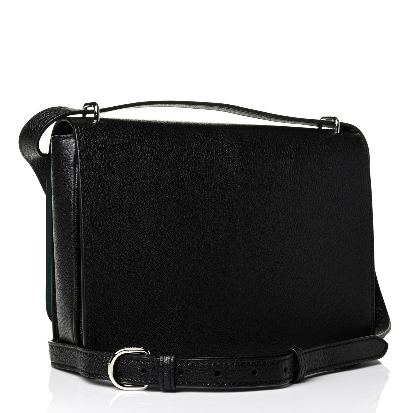 Goatskin Medium D-Ring Bag Black