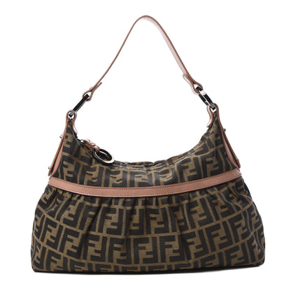 Fendi Zucca Cuoio Lucido Hobo Tobacco Bois de Rose 1 of 10