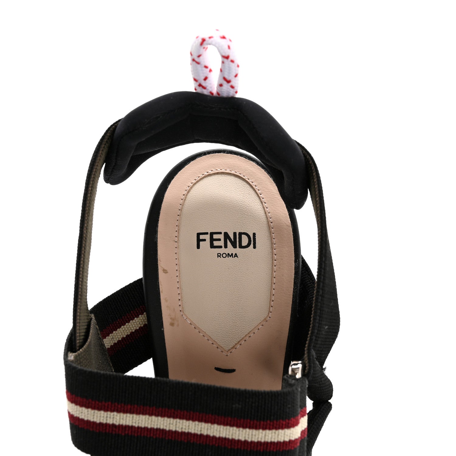 Fendi Technical Mesh FF Colibri 85mm Slingback Pumps 40 Tobacco Moro Bordeaux Black Militare 6 of 11