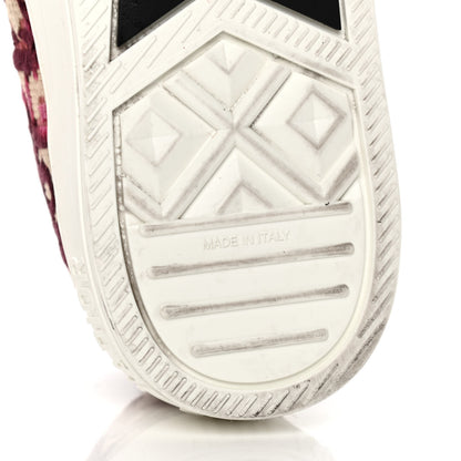 Christian Dior Canvas Oblique Walk'N'Dior Low Top Sneakers 38.5 Deep Amaranth 8 of 10