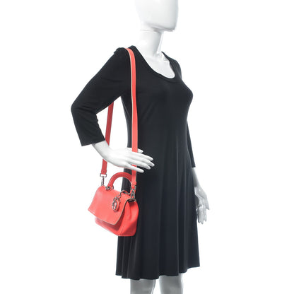 Christian Dior Bullcalf Mini Be Dior Satchel Fluorescent Goji Pink 2 of 20